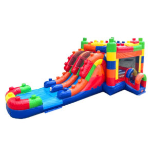 bounceland rentals building block dual slide combo Home
